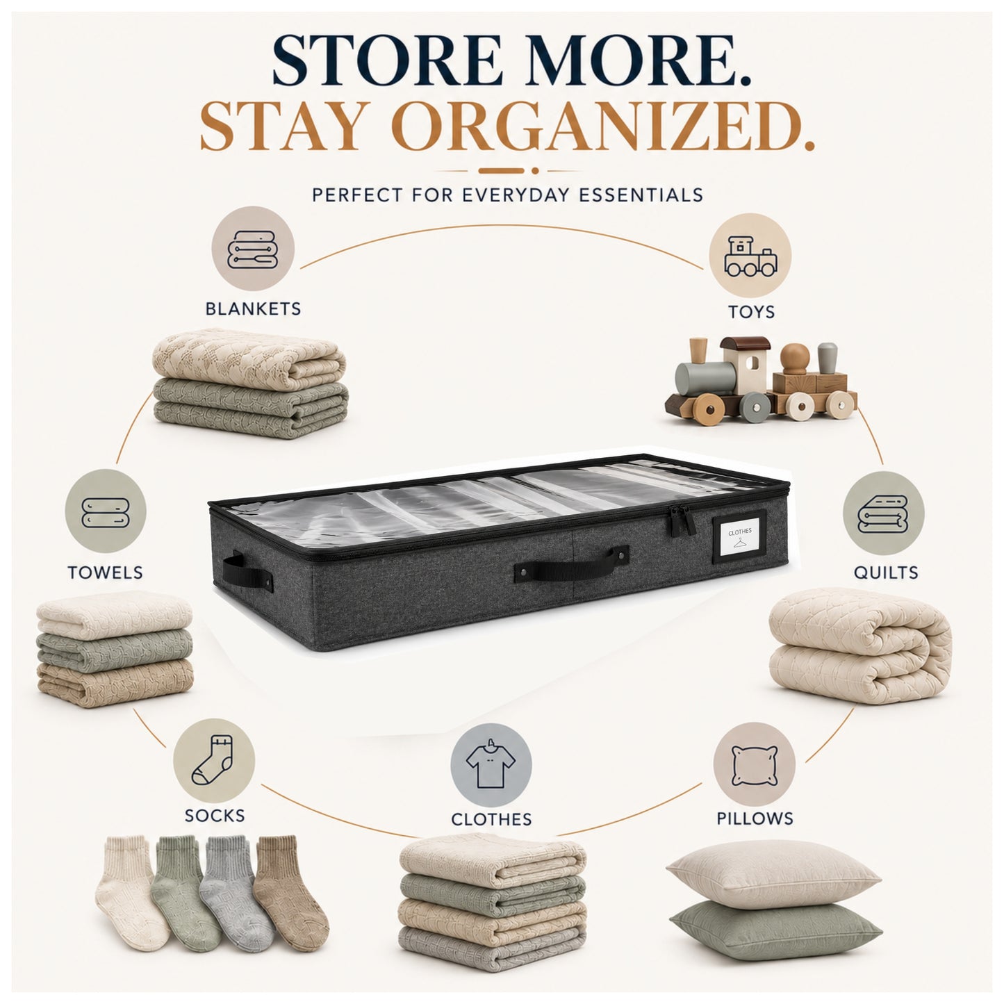 Under Bed Storage (Dark Gray)