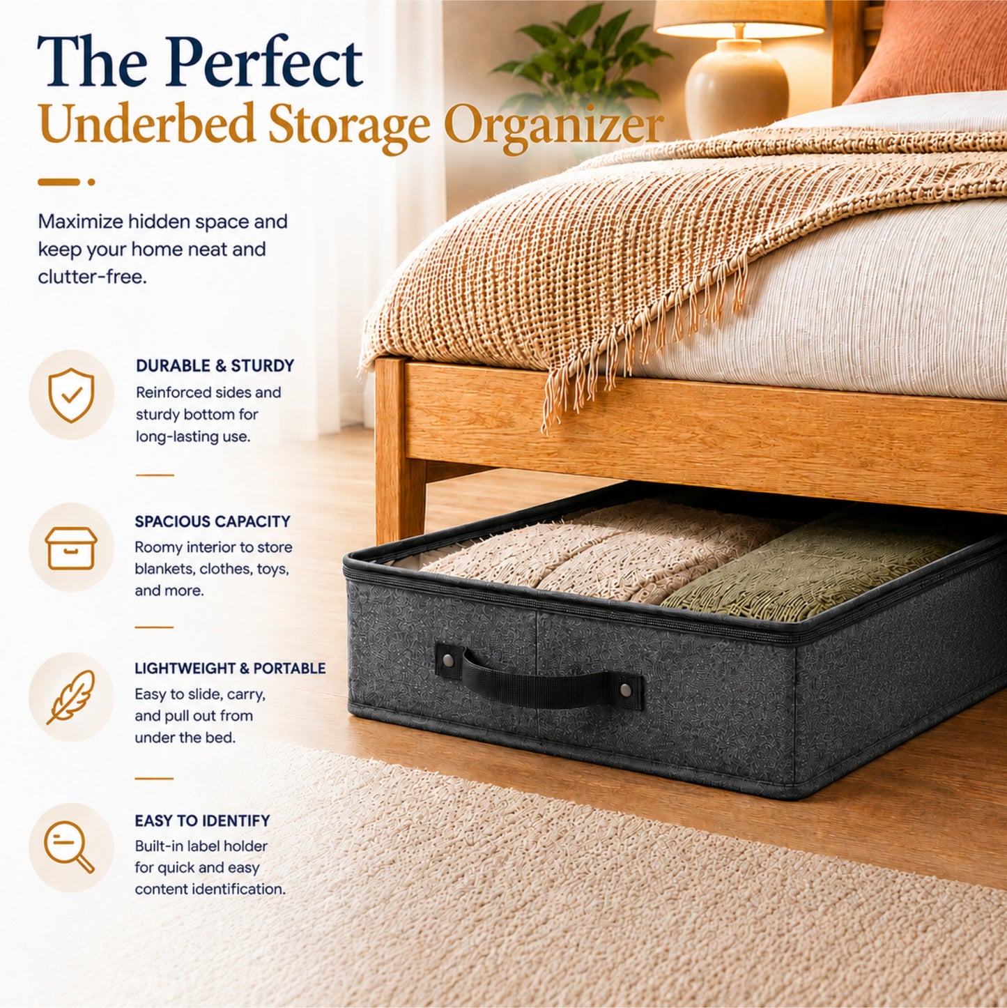 Under Bed Storage (Dark Gray)