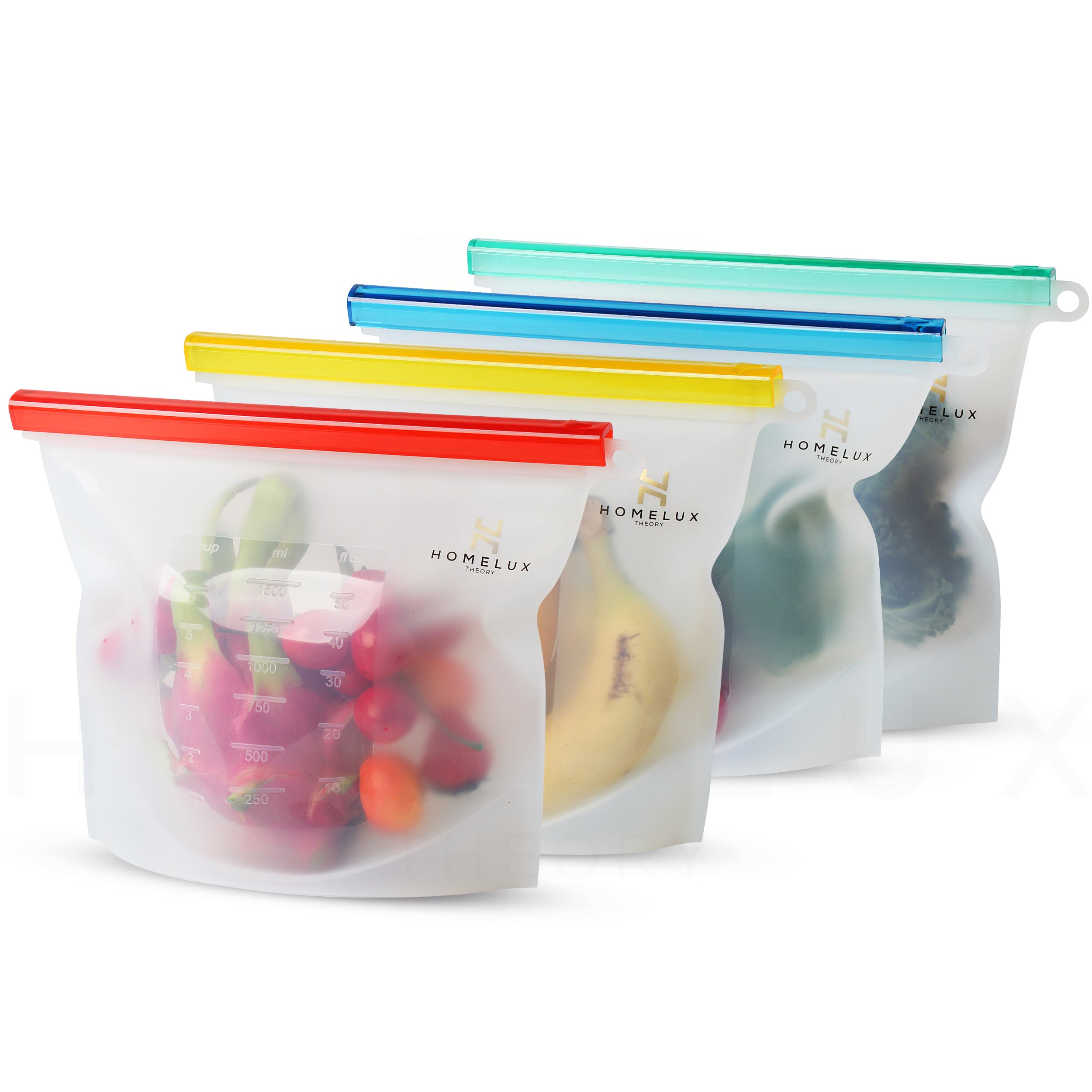 Reusable Silicone Food Storage Bags (2 Extra Large) – Homelux Theory