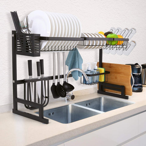 Over the Sink Dish Rack - Black