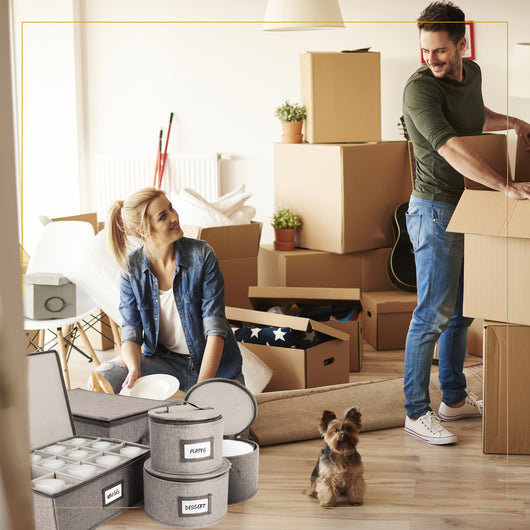 Hard Shell China Storage Containers (Dark Gray)