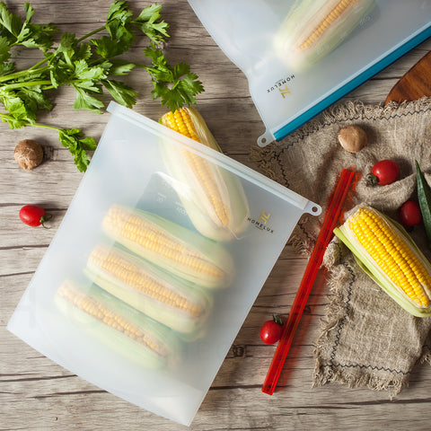 Reusable Silicone Food Storage Bags (4 Small) – Homelux Theory