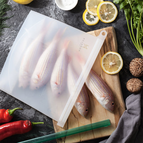 Reusable Silicone Food Storage Bags (4 Large)