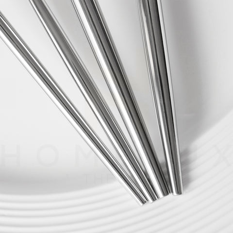 Modern Stainless Steel Flatware Set - Silver